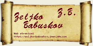 Željko Babuškov vizit kartica